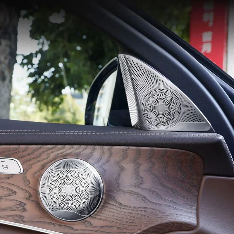 Stainless Steel Tweeter Speaker Cover Trim For Mercedes Benz C E Class GLC W213 W205 X253 Matte Car Door Audio Speaker Cover
Stainless Steel Tweeter Speaker Cover Trim For Mercedes Benz C E Class GLC W213 W205 X253 Matte Car Door Audio Speaker Cover