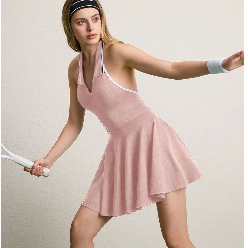 PofyBofy Теннисное платье с открытой спиной и встроенным бюстгальтером со шортами Спортивное платье для женщин Летнее платье-поло для тренировок в гольфе с вырезами
PofyBofy Теннисное платье с открытой спиной и встроенным бюстгальтером со шортами Спортивное платье для женщин Летнее платье-поло для тренировок в гольфе с вырезами