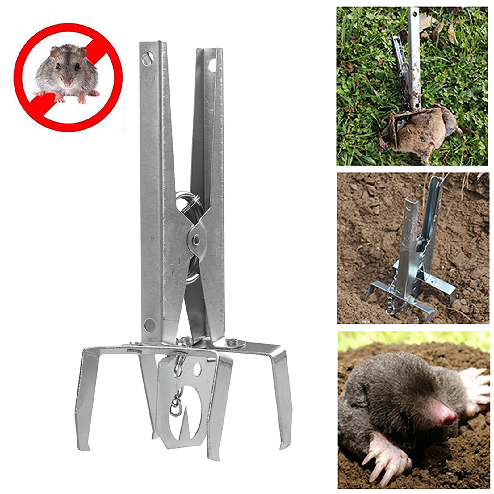 Mole Eliminator Trap Galvanized Steel Mole Trap Pest Control Metal Clip for Voles Haunted Place Farmland Garden
Mole Eliminator Trap Galvanized Steel Mole Trap Pest Control Metal Clip for Voles Haunted Place Farmland Garden