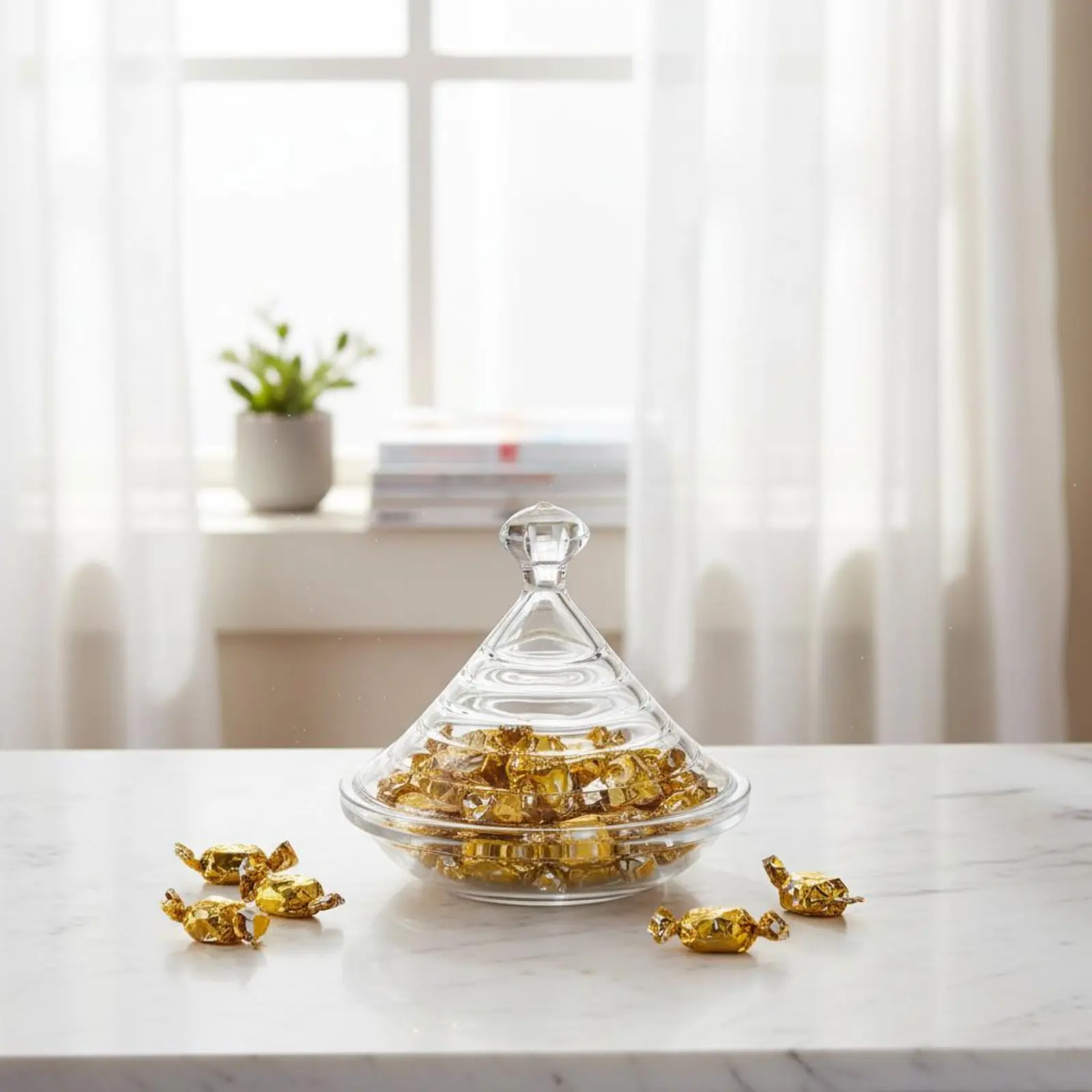 Crystal Candy Bowl Decorative Glass Candy Jar Home Decor Easy to Clean Household Storage Faceted Design for Living Room
Crystal Candy Bowl Decorative Glass Candy Jar Home Decor Easy to Clean Household Storage Faceted Design for Living Room