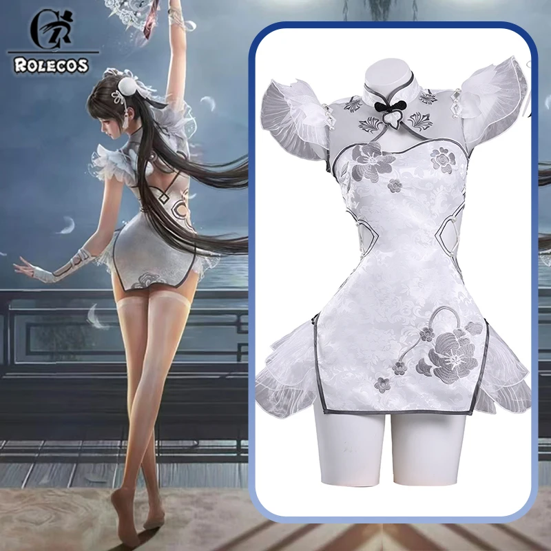 ROLECOS Game Game Naraka: Bladepoint Yin Ziping Cosplay Anime Yin Ziping Costume Fashion Black White Cheongsam Dress for Women
ROLECOS Game Game Naraka: Bladepoint Yin Ziping Cosplay Anime Yin Ziping Costume Fashion Black White Cheongsam Dress for Women
