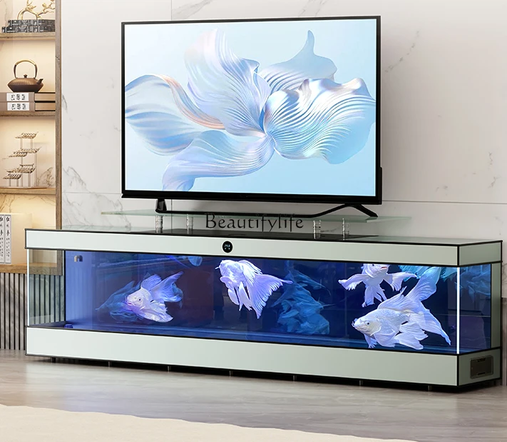 TV Cabinet Glass Fish Tank Smart Aquarium Living Room Home Medium Ecological Change Water
TV Cabinet Glass Fish Tank Smart Aquarium Living Room Home Medium Ecological Change Water