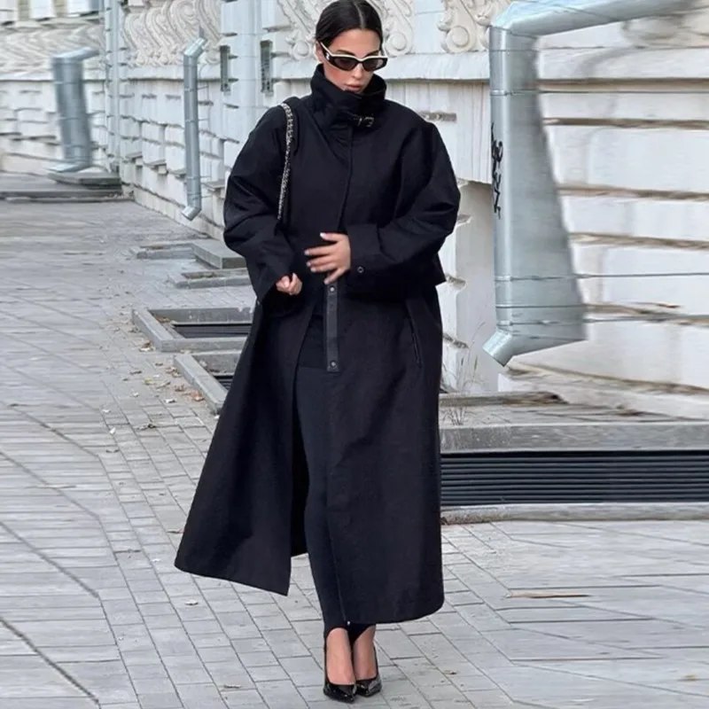 Long Sleeve Stand Collar Long Windbreaker Jacket 2026 Autumn And Winter New Women's Fashion Black Trench Coat
Long Sleeve Stand Collar Long Windbreaker Jacket 2026 Autumn And Winter New Women's Fashion Black Trench Coat