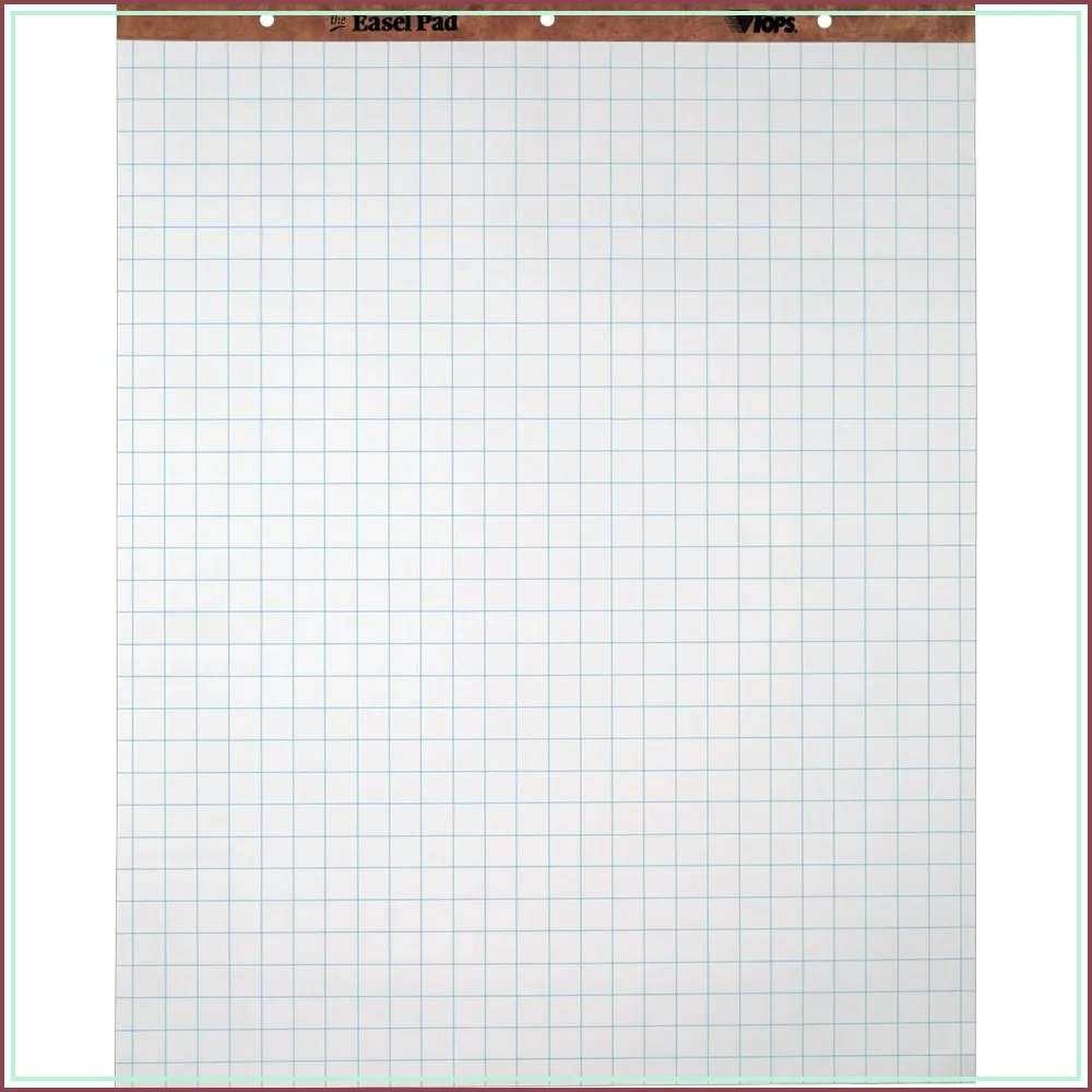 27x34 Inch Easel Pad, 1" Grid, 50 Sheets, 2-Pack, 3-Hole Punched
27x34 Inch Easel Pad, 1" Grid, 50 Sheets, 2-Pack, 3-Hole Punched