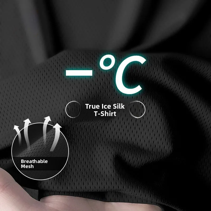 Мужская футболка из ледяного шелка, летняя легкая свободная посадка f Sve Qui Dry Breathable Me, рабочая одежда, повседневная модная городская одежда
Мужская футболка из ледяного шелка, летняя легкая свободная посадка f Sve Qui Dry Breathable Me, рабочая одежда, повседневная модная городская одежда