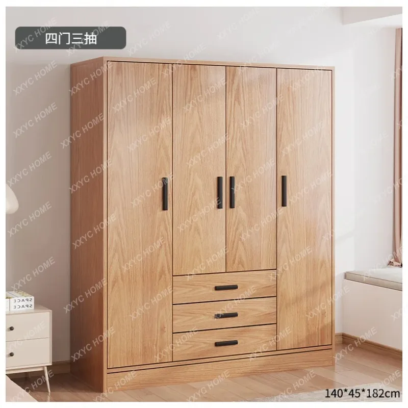 LLWardrobe household bedroom log color small apartment with drawers single rental room special storage
LLWardrobe household bedroom log color small apartment with drawers single rental room special storage