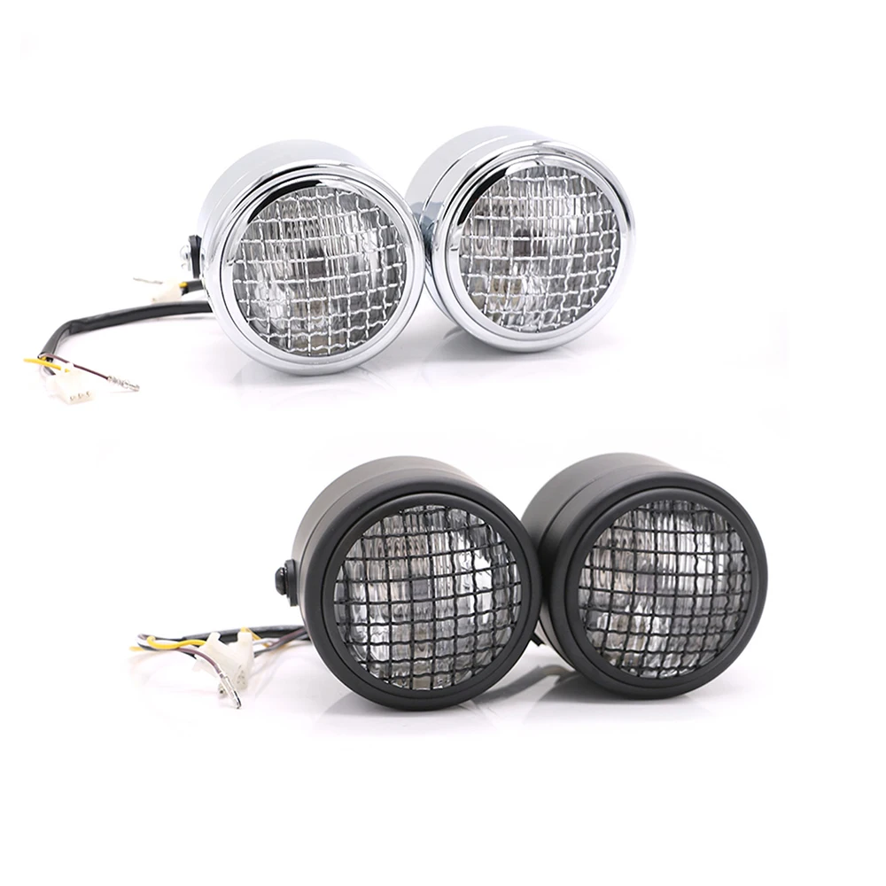 DUILU Universal Motorcycle Grill Black Twin Front Headlight Double Dual Lamp Headlamp For Harley Dual Sport Dirt Bikes
DUILU Universal Motorcycle Grill Black Twin Front Headlight Double Dual Lamp Headlamp For Harley Dual Sport Dirt Bikes