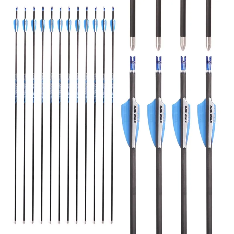Pure Carbon Arrow for Compound Recurve Bow Shooting, ID 4.2mm Spine300 350 400 450 500 550 600 650 700 750 800 900 1000, 6-12 Pc
Pure Carbon Arrow for Compound Recurve Bow Shooting, ID 4.2mm Spine300 350 400 450 500 550 600 650 700 750 800 900 1000, 6-12 Pc