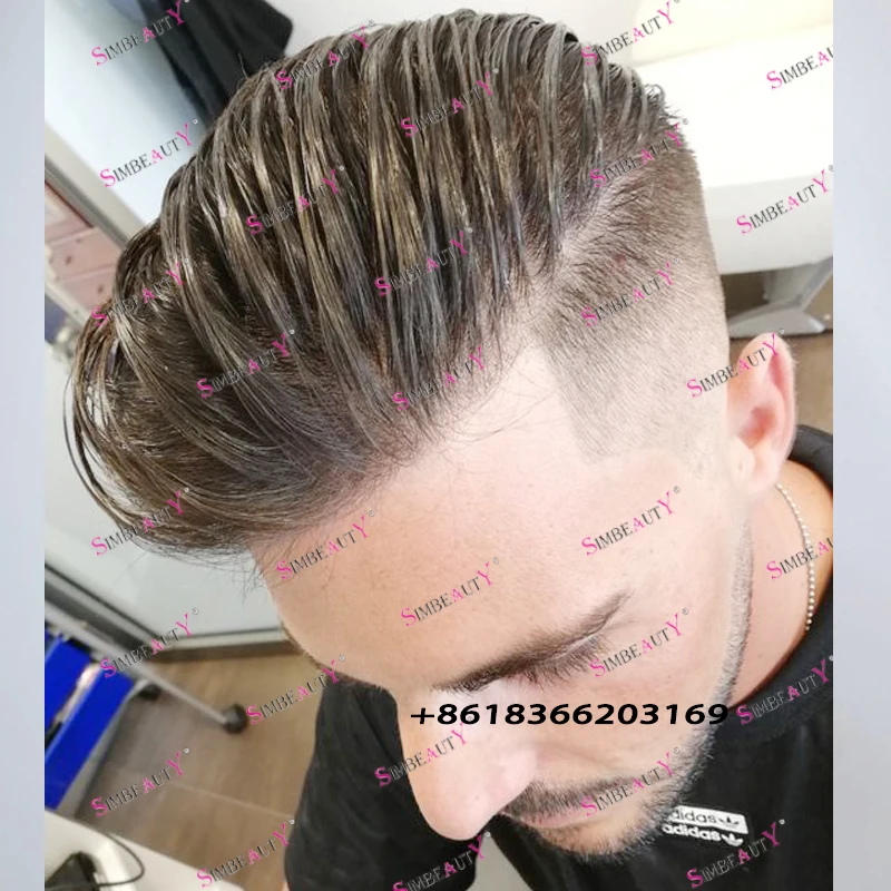 European 100% Human Hair Men Toupee #6 Light Brown 30mm Wave Full PU Base 0.1mm Super Durable Male Wigs Replacement Hair System
European 100% Human Hair Men Toupee #6 Light Brown 30mm Wave Full PU Base 0.1mm Super Durable Male Wigs Replacement Hair System