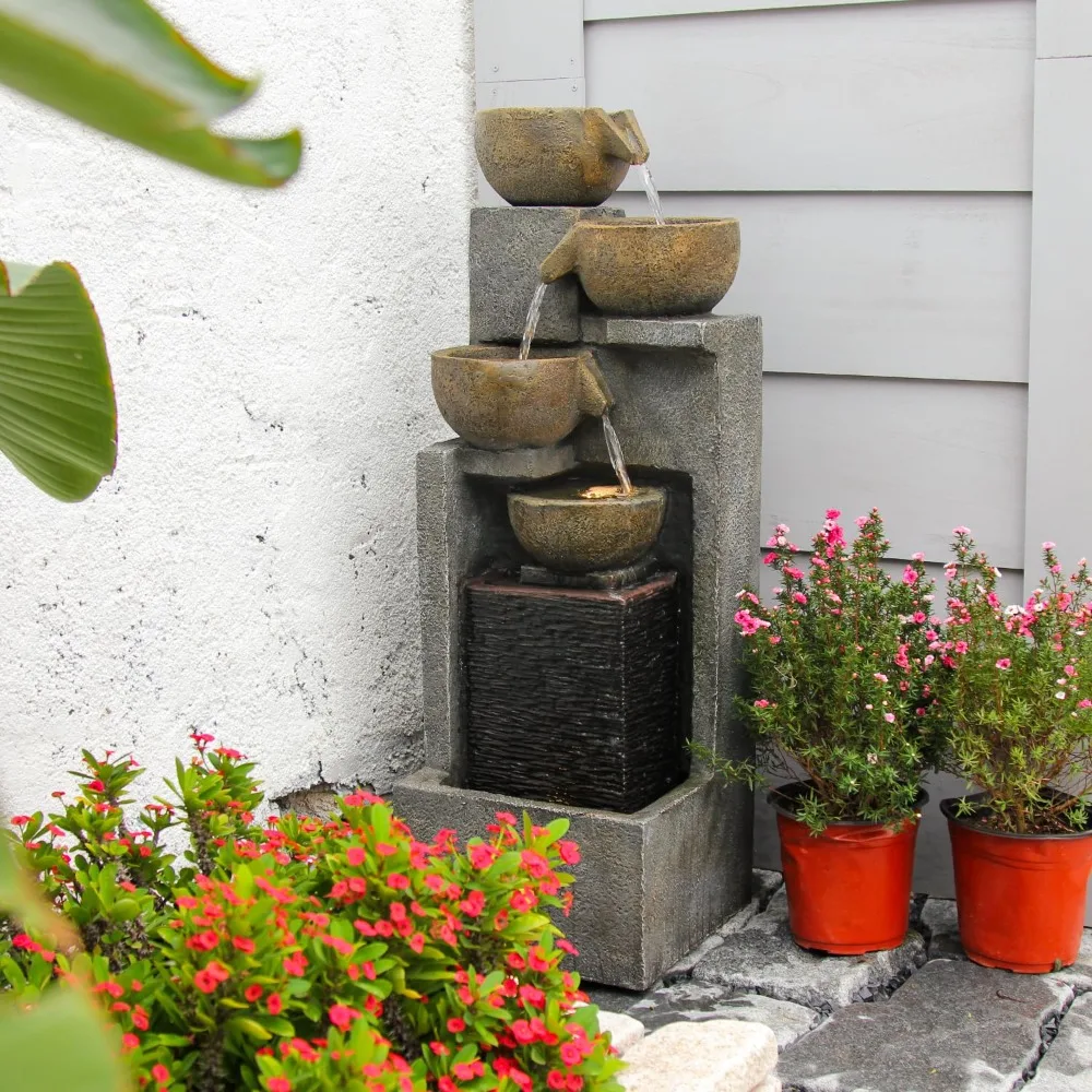 5-Tier Water Fountain Outdoor Garden Waterfall Fountains Indoor Bowl Cascading Water Feature with Led Lights for, Customized
5-Tier Water Fountain Outdoor Garden Waterfall Fountains Indoor Bowl Cascading Water Feature with Led Lights for, Customized