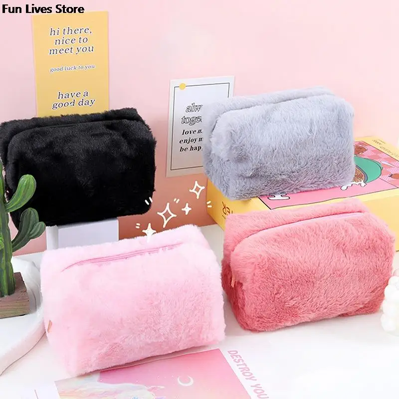 Soft Plush Makeup Bag for Women Toiletries Organizer Female Cosmetic Bags Suede Fur Storage Purse Large Capacity Travel Pockets
Soft Plush Makeup Bag for Women Toiletries Organizer Female Cosmetic Bags Suede Fur Storage Purse Large Capacity Travel Pockets