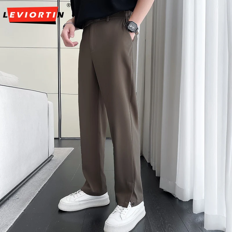 2024 Summer New Foot Opening Split Design Ice Silk Sagging Casual Suit Pants for Men Business Leisure Style Sold Color Trousers
2024 Summer New Foot Opening Split Design Ice Silk Sagging Casual Suit Pants for Men Business Leisure Style Sold Color Trousers