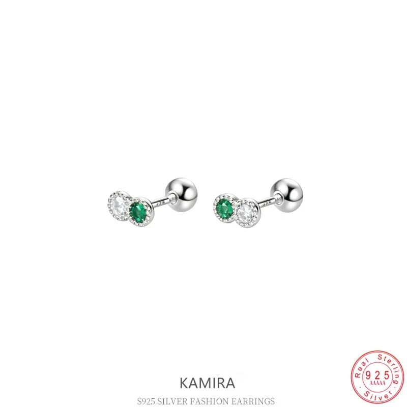 KAMIRA 925 Sterling Silver Two Stone Green Clear CZ Stud Earrings for Women Mini Double Zircon Dainty Vintage Jewelry
KAMIRA 925 Sterling Silver Two Stone Green Clear CZ Stud Earrings for Women Mini Double Zircon Dainty Vintage Jewelry