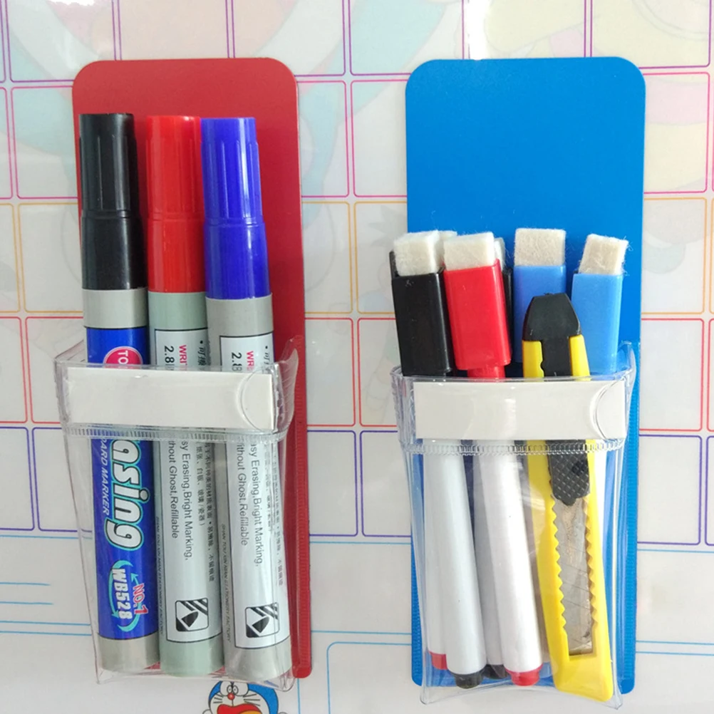4 Pcs Magnetic Pen Holder Soft PVC Whiteboard ganizer Stationery Storage Fridge Metal Surface Desk Tidy Notebook Holder Pen Case
4 Pcs Magnetic Pen Holder Soft PVC Whiteboard ganizer Stationery Storage Fridge Metal Surface Desk Tidy Notebook Holder Pen Case