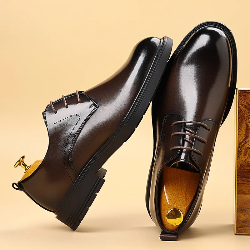 Men's Business Dress Leather Shoes Round Head Men Shoes Cowhide Shoes
Men's Business Dress Leather Shoes Round Head Men Shoes Cowhide Shoes