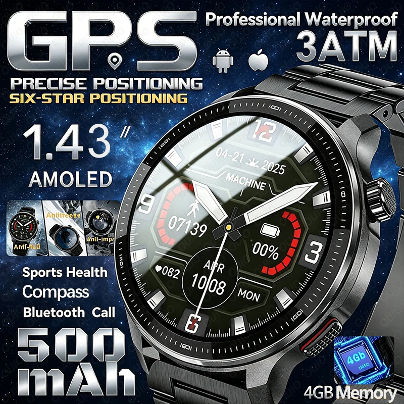 New Outdoor GPS Track 100+ Sports Smart Watch Fitness Bracelet Equipped Compass Altimeter Barometer 3 ATM Waterproof Function
New Outdoor GPS Track 100+ Sports Smart Watch Fitness Bracelet Equipped Compass Altimeter Barometer 3 ATM Waterproof Function