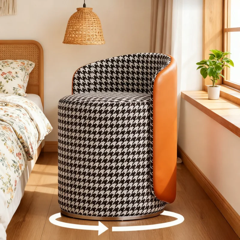 Lamb Wool Manicure Chair Luxury Cream-Style Bedroom Vanity Stool Rotatable Leather Makeup Chair Ottomans Living Room Furniture
Lamb Wool Manicure Chair Luxury Cream-Style Bedroom Vanity Stool Rotatable Leather Makeup Chair Ottomans Living Room Furniture