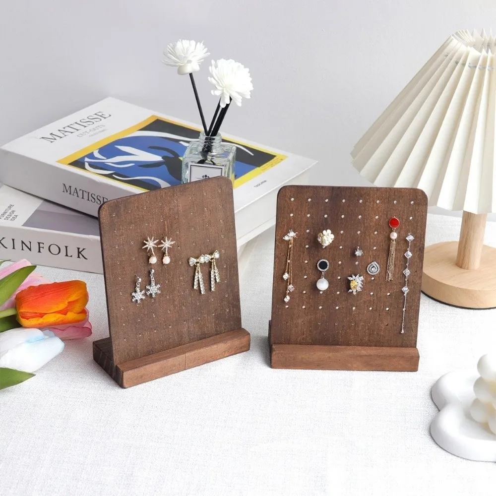 Creative 72 Holes Earring Holder Jewelry Display with Base Earring Hanger Board Desktop Wood Earring Stands
Creative 72 Holes Earring Holder Jewelry Display with Base Earring Hanger Board Desktop Wood Earring Stands