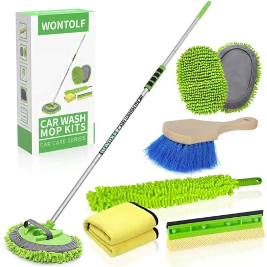 62'' Car Wash Brush with Long Handle Chenille Microfiber Car Wash Mop Mitt Kit Car Detailing Brush Cleaning Kit Window Squeegee
62'' Car Wash Brush with Long Handle Chenille Microfiber Car Wash Mop Mitt Kit Car Detailing Brush Cleaning Kit Window Squeegee
