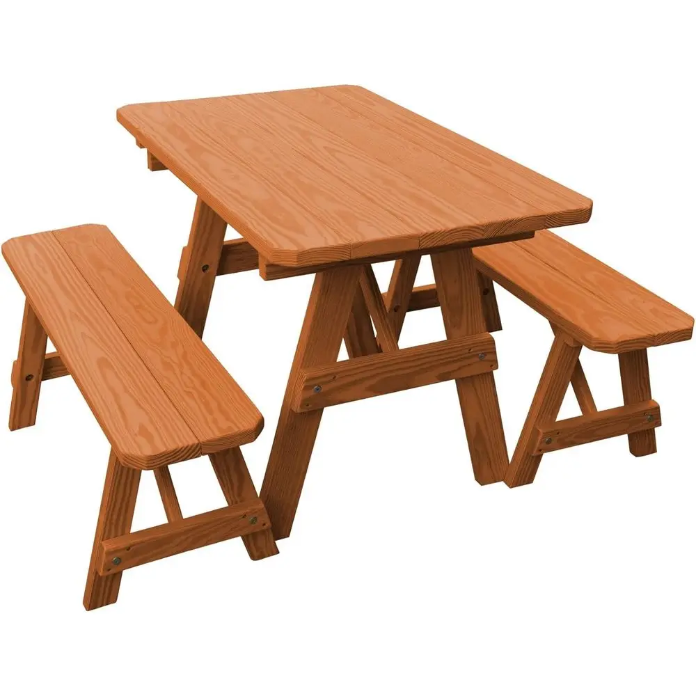 Amish-Made 44" Traditional A-e Prure-Treated Pine Outdoor Picnic Table with Benches, CeStain
Amish-Made 44" Traditional A-e Prure-Treated Pine Outdoor Picnic Table with Benches, CeStain