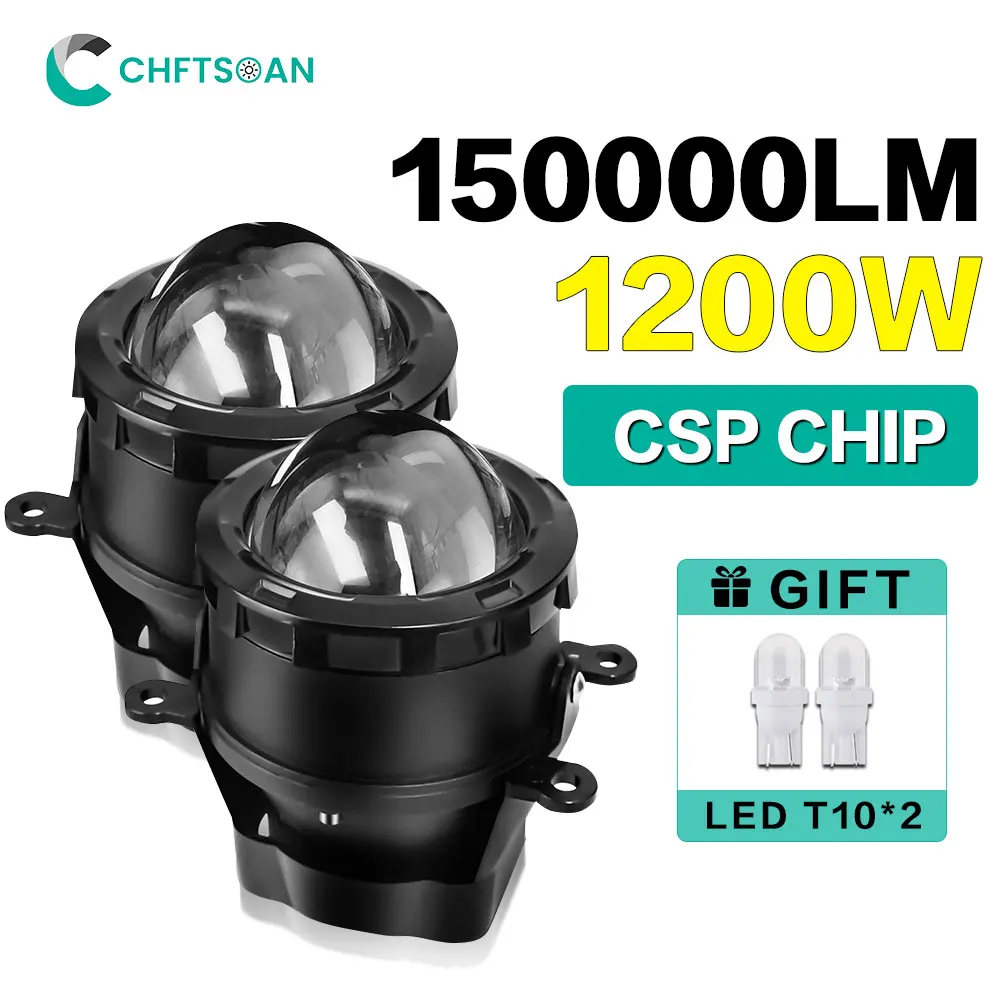 Chftsoan LED Fog Light High Power Large Projector Lens Fog Light 1200W 150000LM Car SUV Universal Fog Light 5500K Fog Lamp 32V
Chftsoan LED Fog Light High Power Large Projector Lens Fog Light 1200W 150000LM Car SUV Universal Fog Light 5500K Fog Lamp 32V