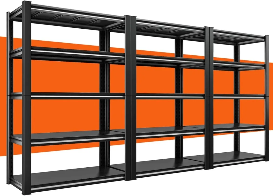 40" W Garage Shelving, Heavy Duty Storage Shelves Load 2500LBS, 5-Tier Adjustable Metal Shelving, Garage Shelves for Ware 
40" W Garage Shelving, Heavy Duty Storage Shelves Load 2500LBS, 5-Tier Adjustable Metal Shelving, Garage Shelves for Ware