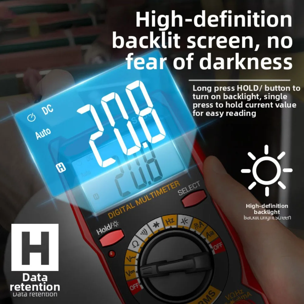 Мультиметр для домашнего использования и ремонта, мультиметр, монитор напряжения и тока, портативный мультиметр, функция автоматического отключения питания
Мультиметр для домашнего использования и ремонта, мультиметр, монитор напряжения и тока, портативный мультиметр, функция автоматического отключения питания