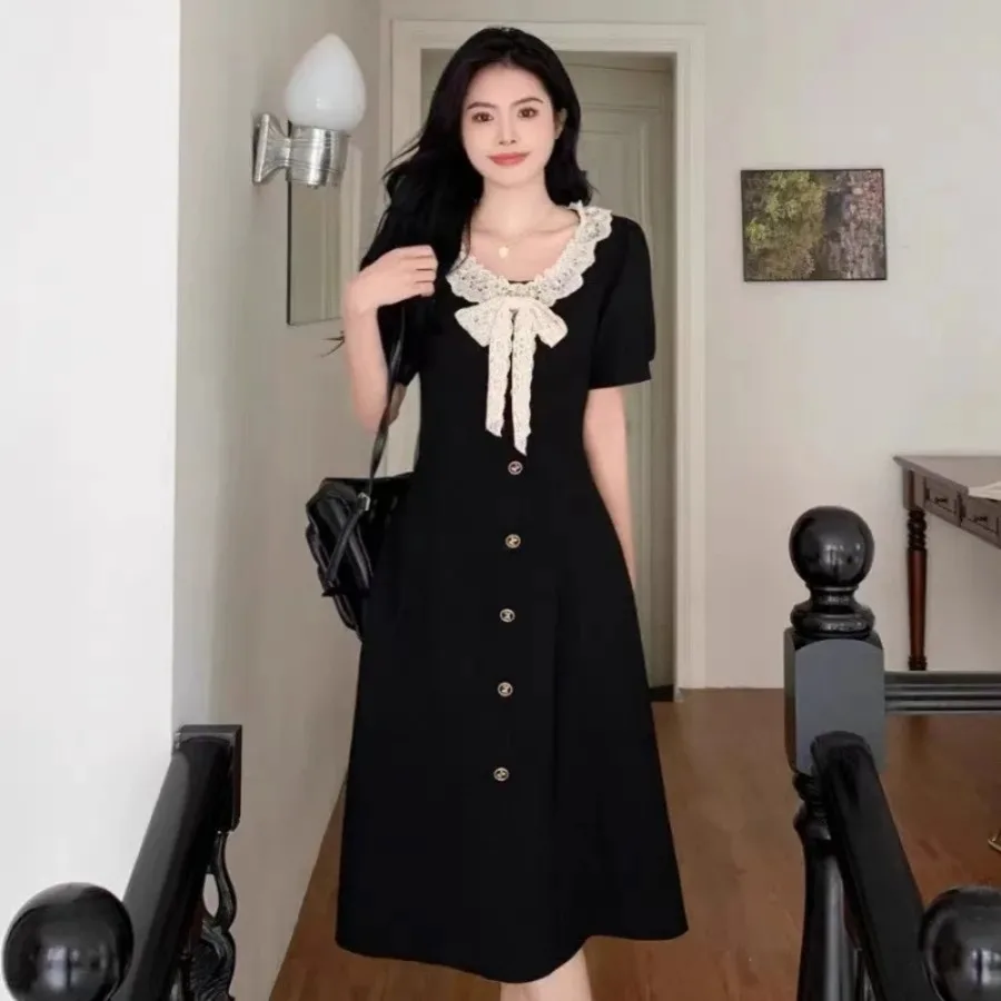 【New style】Large size women's clothing 2026 Hepburn style round collar bow dress summer fat mm meat-covering and slimming retro
【New style】Large size women's clothing 2026 Hepburn style round collar bow dress summer fat mm meat-covering and slimming retro