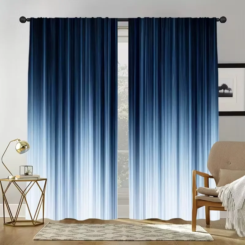 2pcs Modern Blue Gradient Pattern Curtains, Designed for Light Blocking, Premium Material, Suitable for Living Room, Bedroom, Da
2pcs Modern Blue Gradient Pattern Curtains, Designed for Light Blocking, Premium Material, Suitable for Living Room, Bedroom, Da