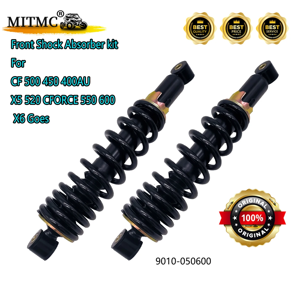 2PC Front Shock Absorber For CF 500 450 400AU X5 520 CFORCE 550 600 X6 Goes ATV 9010-050600
2PC Front Shock Absorber For CF 500 450 400AU X5 520 CFORCE 550 600 X6 Goes ATV 9010-050600
