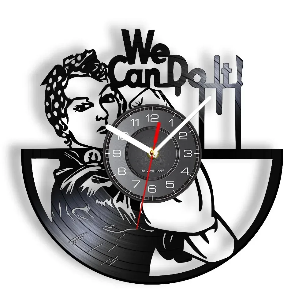 Rosie The Riveter Vintage Vinyl Record Wall Clock Girl Power Home Decor Wall Watch We Can Do It Equality Art for Strong Women
Rosie The Riveter Vintage Vinyl Record Wall Clock Girl Power Home Decor Wall Watch We Can Do It Equality Art for Strong Women