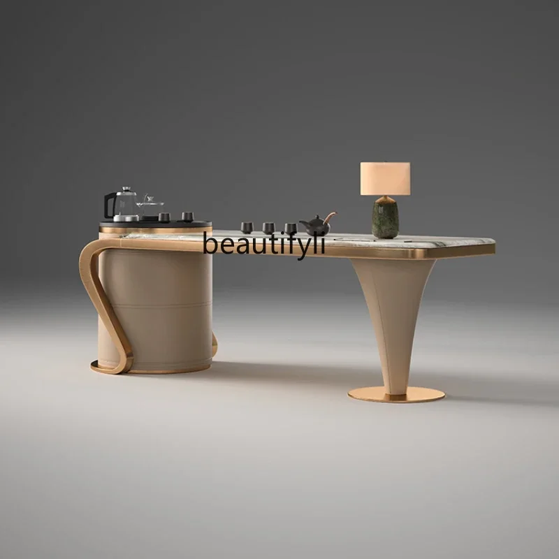 Natural luxury stone tea table Light luxury villa tea table Drinking tea Office integrated multi-functional designer
Natural luxury stone tea table Light luxury villa tea table Drinking tea Office integrated multi-functional designer