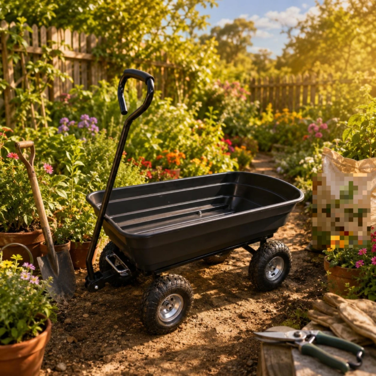 Garden Dump Wagon Metal Frame 4-Wheel Utility Wagon Utility Wagon All-Terrain Heavy-Duty Wagon Rust-Resistant for Homeowners
Garden Dump Wagon Metal Frame 4-Wheel Utility Wagon Utility Wagon All-Terrain Heavy-Duty Wagon Rust-Resistant for Homeowners