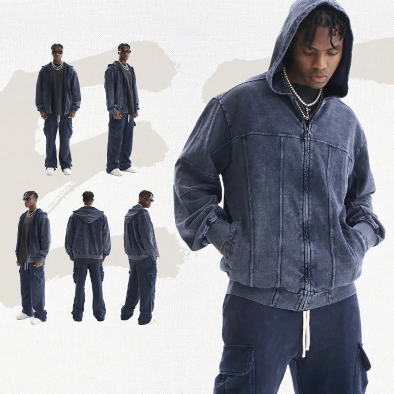 Navy Blue Hoodie Men Autumn Retro Cotton Zipper Hoodie Hooded Trendy Hooded Wash Cardigan High Quality Unisex Pullover Top New
Navy Blue Hoodie Men Autumn Retro Cotton Zipper Hoodie Hooded Trendy Hooded Wash Cardigan High Quality Unisex Pullover Top New