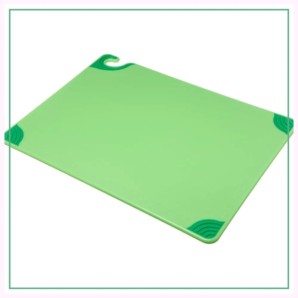 Plastic Cutting Board with Safety Hook, 18" x 24" x 0.5", Green
Plastic Cutting Board with Safety Hook, 18" x 24" x 0.5", Green