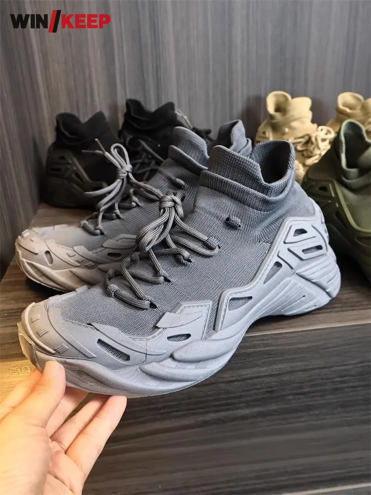 New Fashion Mens Breathable Lace Up Round Toe Thick Platform Patchwork Running Shoes Mesh Fabric Sport Shoes Jogging Sneakers
New Fashion Mens Breathable Lace Up Round Toe Thick Platform Patchwork Running Shoes Mesh Fabric Sport Shoes Jogging Sneakers