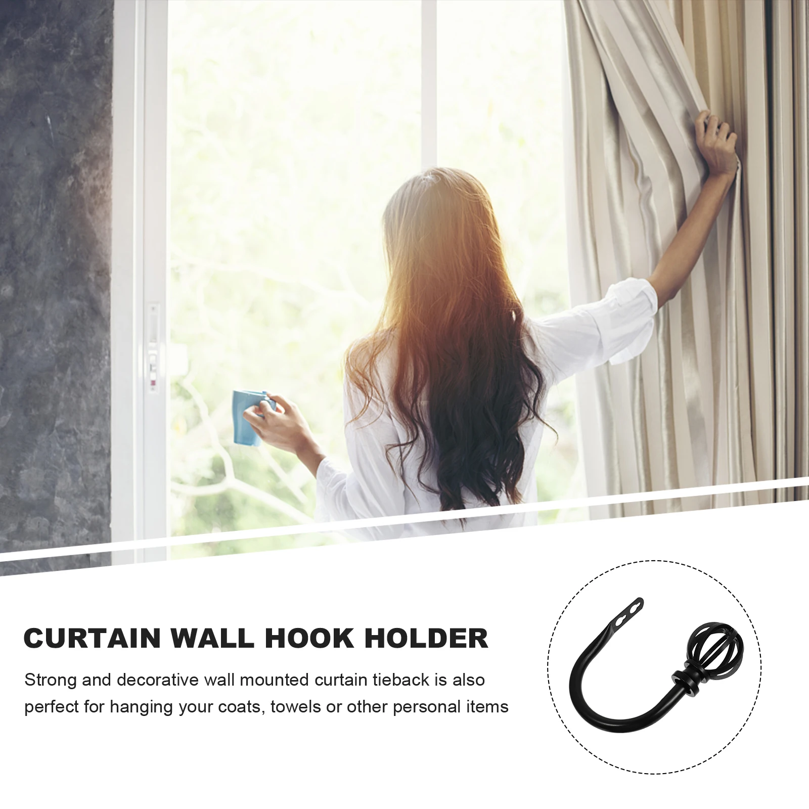 2 Pcs Curtain Hooks Vintage Iron Wall Mount Holders for Bathrooms Bedrooms Decorative Tiebacks Household Accessories
2 Pcs Curtain Hooks Vintage Iron Wall Mount Holders for Bathrooms Bedrooms Decorative Tiebacks Household Accessories