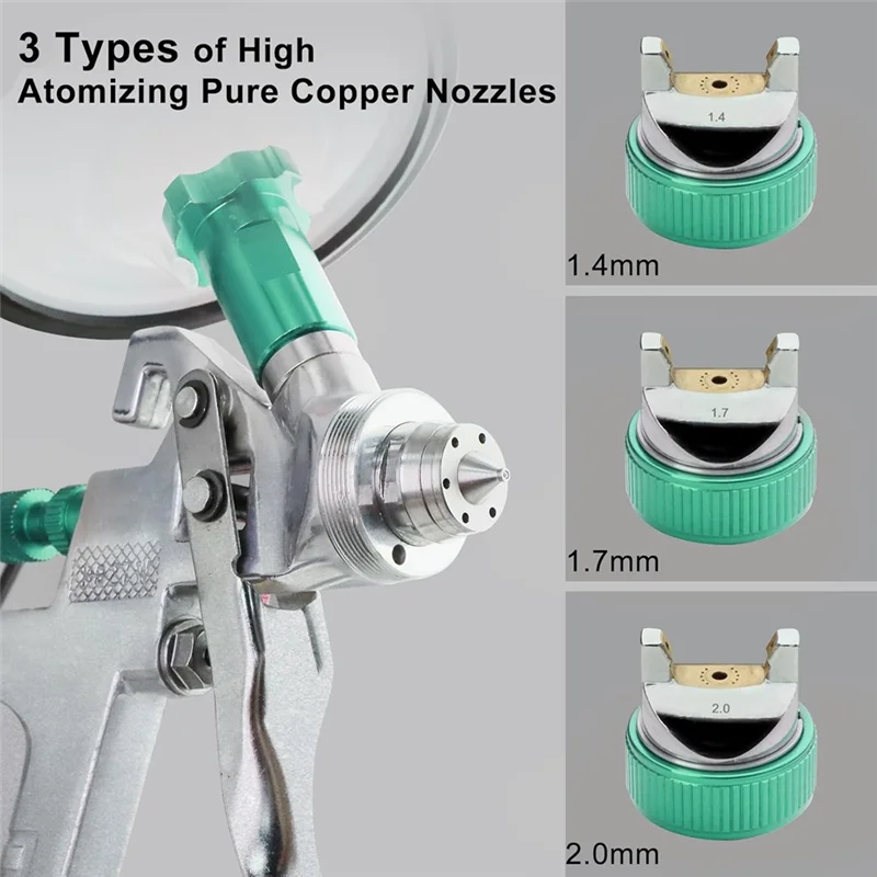 Classy-Paint Sprayer With Paint Mixing Cup, Paint-Gun Kit Contain 1.4 1.7 2.0 Mm Nozzles 10 Disposable 600ML Cups
Classy-Paint Sprayer With Paint Mixing Cup, Paint-Gun Kit Contain 1.4 1.7 2.0 Mm Nozzles 10 Disposable 600ML Cups