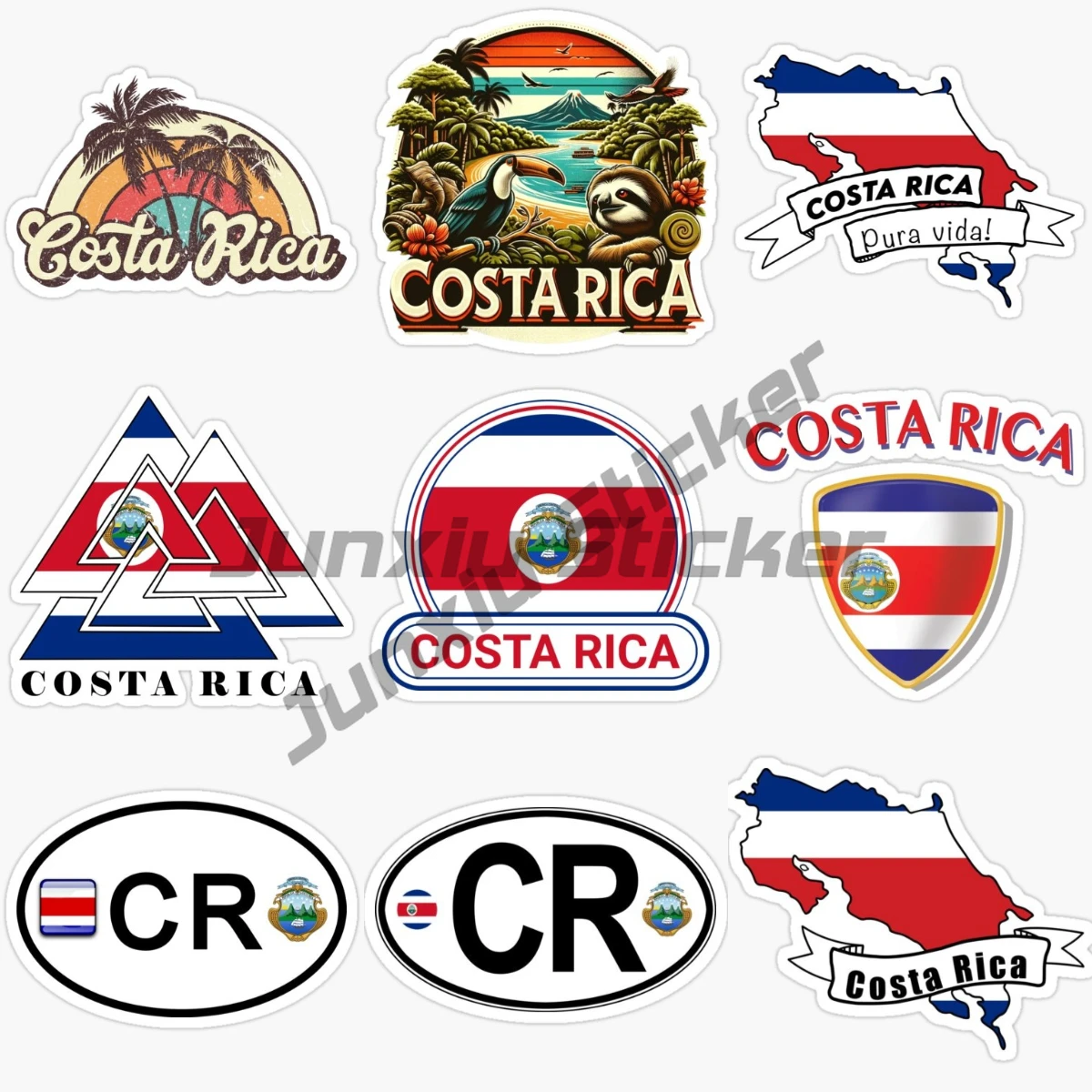 COSTA RICA Map Oval Flag Code Car Stickers for Decorate Wall Window Car Van Truck Bicycle Helmet Vinyl Self-adhesive Decal
COSTA RICA Map Oval Flag Code Car Stickers for Decorate Wall Window Car Van Truck Bicycle Helmet Vinyl Self-adhesive Decal