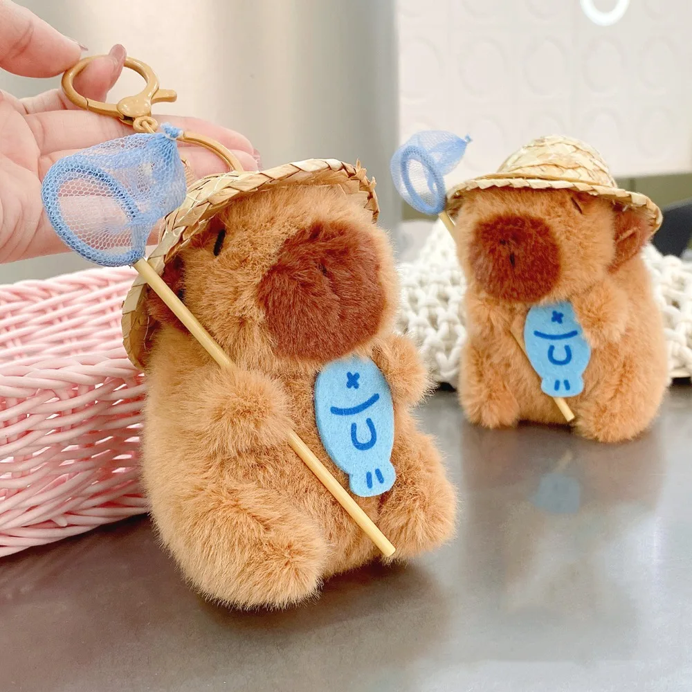 Catch Fish Plush Capybara Bag Pendant Fishing Net Stuffed Doll Plush Capybara Key Ring PP Cotton Funny Cartoon Animal Keychain
Catch Fish Plush Capybara Bag Pendant Fishing Net Stuffed Doll Plush Capybara Key Ring PP Cotton Funny Cartoon Animal Keychain