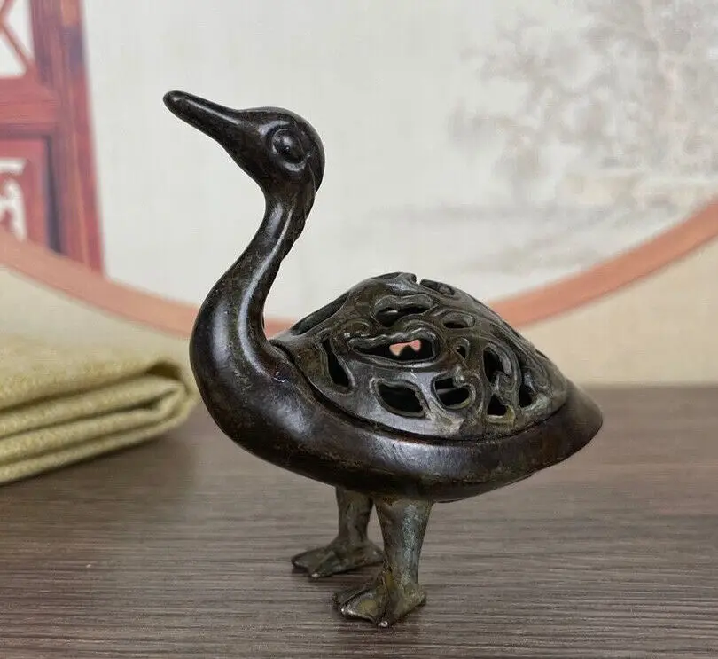 Retro Brass Goose-shaped Incense Burner Desktop Decor, Duck-shaped Incense Burner Imitating Ancient Cultural Playthings, Old Cop
Retro Brass Goose-shaped Incense Burner Desktop Decor, Duck-shaped Incense Burner Imitating Ancient Cultural Playthings, Old Cop