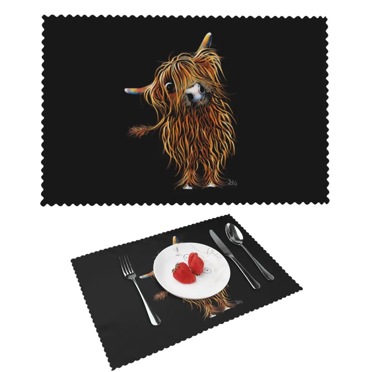 Шотландский коврик с принтом хайлендской коровы, моющийся коврик для тарелки для обеденного стола, подставка для чаши, домашний декор, супер впитывающие коврики 
Шотландский коврик с принтом хайлендской коровы, моющийся коврик для тарелки для обеденного стола, подставка для чаши, домашний декор, супер впитывающие коврики