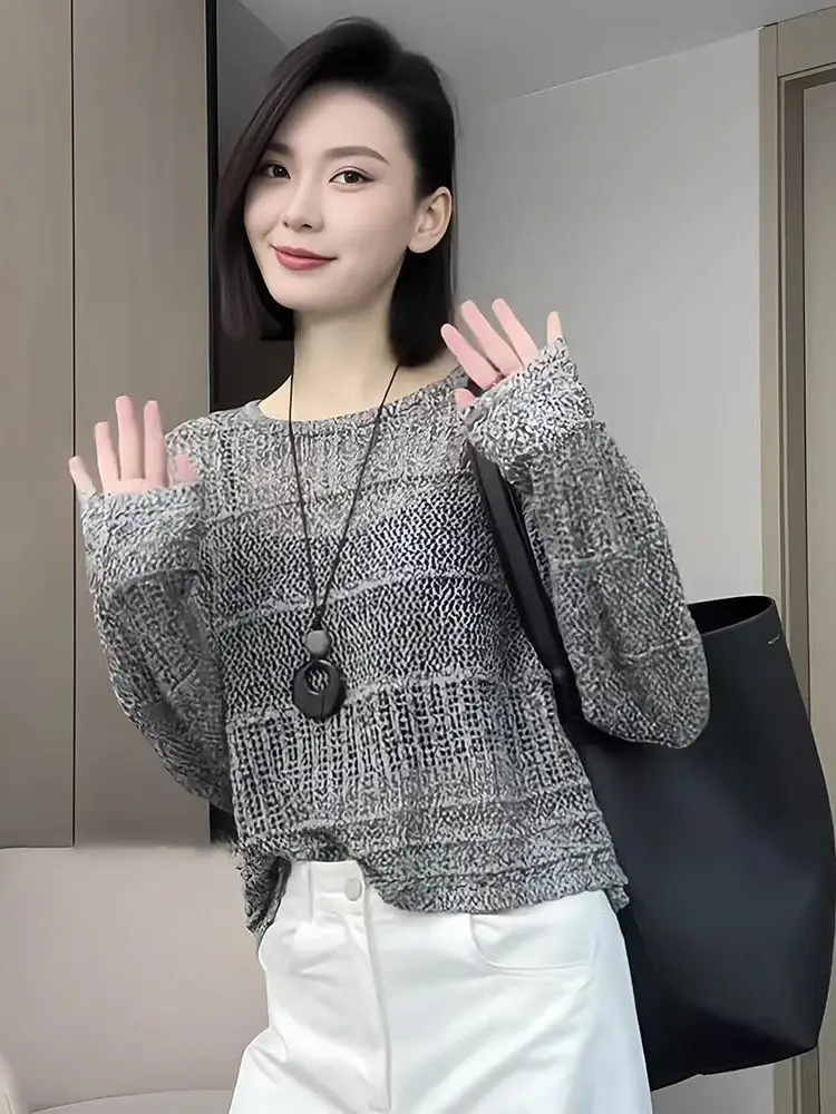 Летний трикотаж с серебряными глазами и вырезами, Long Sve Thin ort, свободный топ, женский топ Ci Walk Coolmax Fiber
Летний трикотаж с серебряными глазами и вырезами, Long Sve Thin ort, свободный топ, женский топ Ci Walk Coolmax Fiber