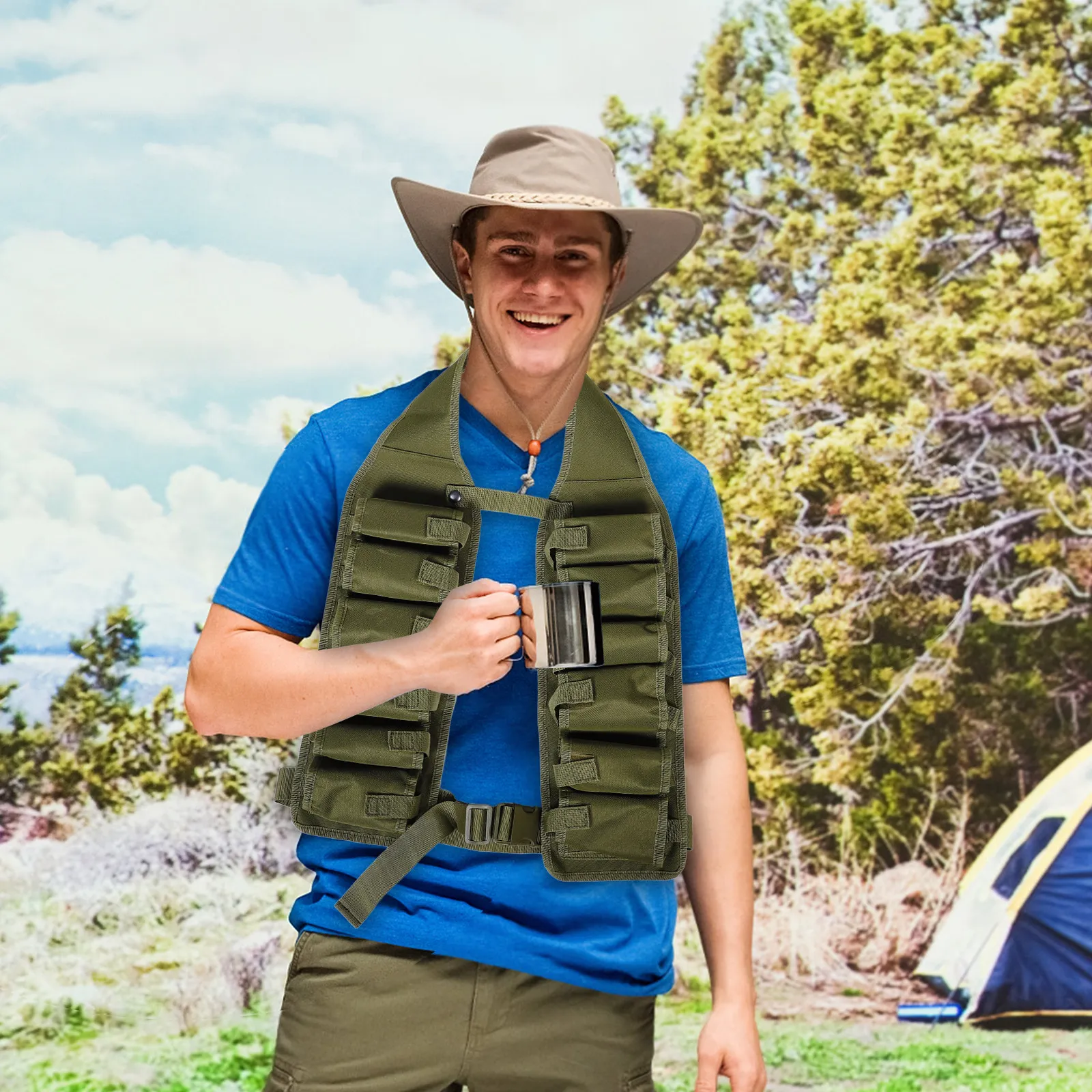 Adjustable Beer Vest Canvas Drink Belt Buckle Phone Keys Storage Outdoor Beer Belt for Festival Camping Picnic Use
Adjustable Beer Vest Canvas Drink Belt Buckle Phone Keys Storage Outdoor Beer Belt for Festival Camping Picnic Use