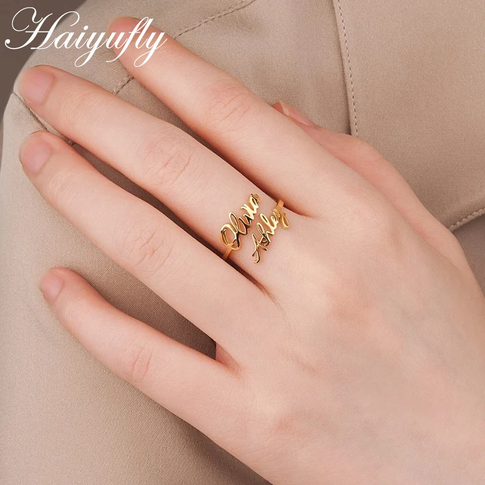 Haiyufly индивидуальное кольцо с двумя именами для женщин, ювелирные изделия из нержавеющей стали, кольцо с буквенным принтом, регулируемое кольцо для мамы и детей, индивидуальный подарок на день рождения
Haiyufly индивидуальное кольцо с двумя именами для женщин, ювелирные изделия из нержавеющей стали, кольцо с буквенным принтом, регулируемое кольцо для мамы и детей, индивидуальный подарок на день рождения