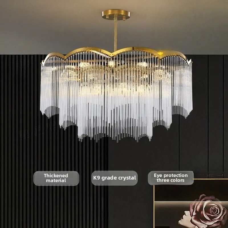 Modern Crystal Chandelier Luxury American Style Eye Protection Living Room Dining Room Ceiling Light
Modern Crystal Chandelier Luxury American Style Eye Protection Living Room Dining Room Ceiling Light