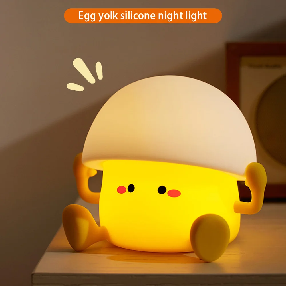 Creative egg yolk night light bedroom silicone patting light night feeding rechargeable eye care companion sleep light
Creative egg yolk night light bedroom silicone patting light night feeding rechargeable eye care companion sleep light