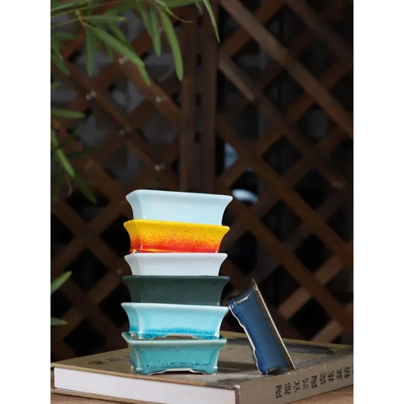 Porcelain Colorful Bonsai Flower Pot, Small Vase, Chinese Shape, Cubicles, Desk, Office, Dormitory, Garden Decoration
Porcelain Colorful Bonsai Flower Pot, Small Vase, Chinese Shape, Cubicles, Desk, Office, Dormitory, Garden Decoration