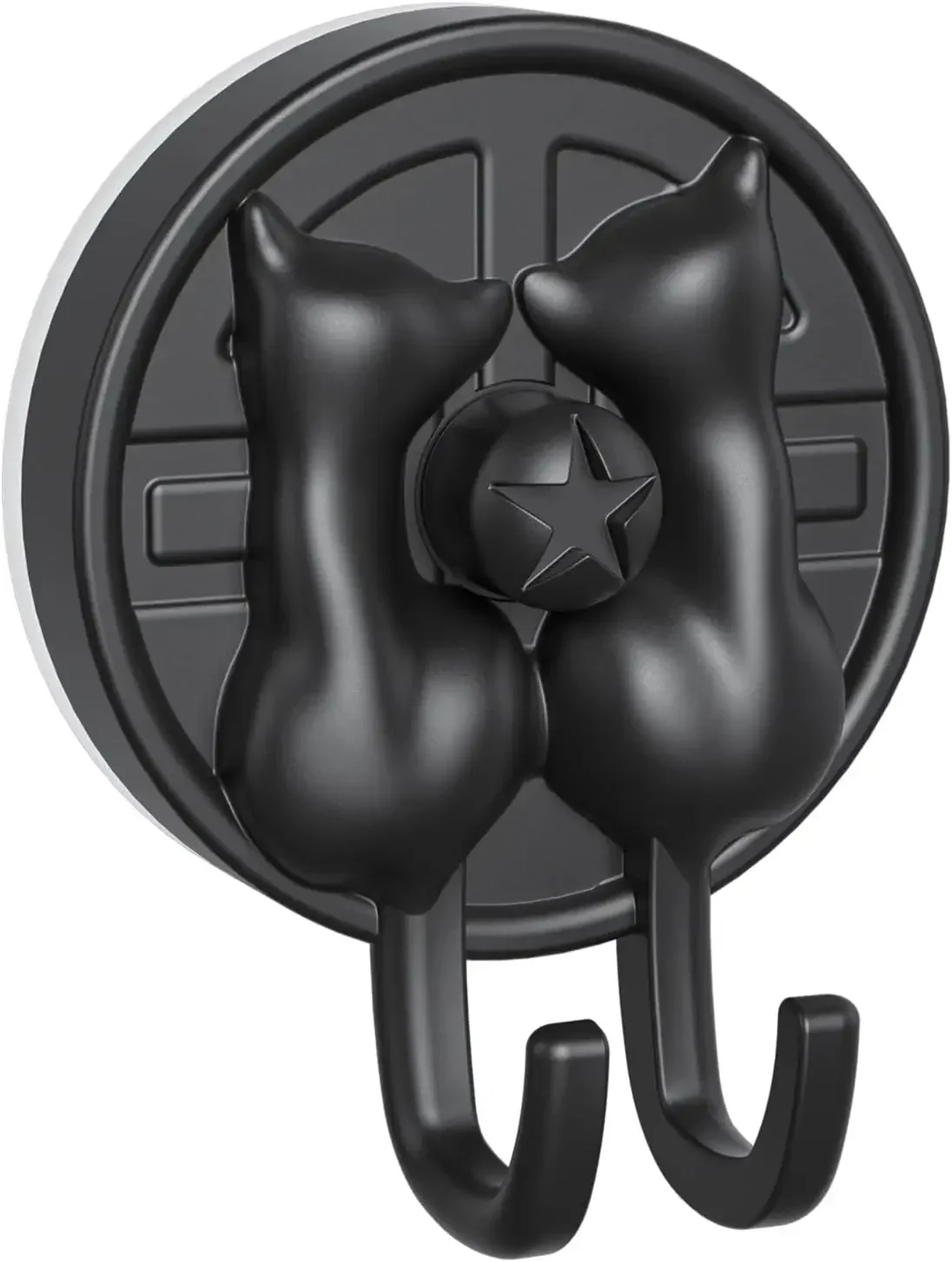 Double-Cat Suction Hook, 2-Pack, Strong Adhesion & Vacuum, Waterproof Wall Hanger for Towel, Loofah, Coat, Matte Black
Double-Cat Suction Hook, 2-Pack, Strong Adhesion & Vacuum, Waterproof Wall Hanger for Towel, Loofah, Coat, Matte Black