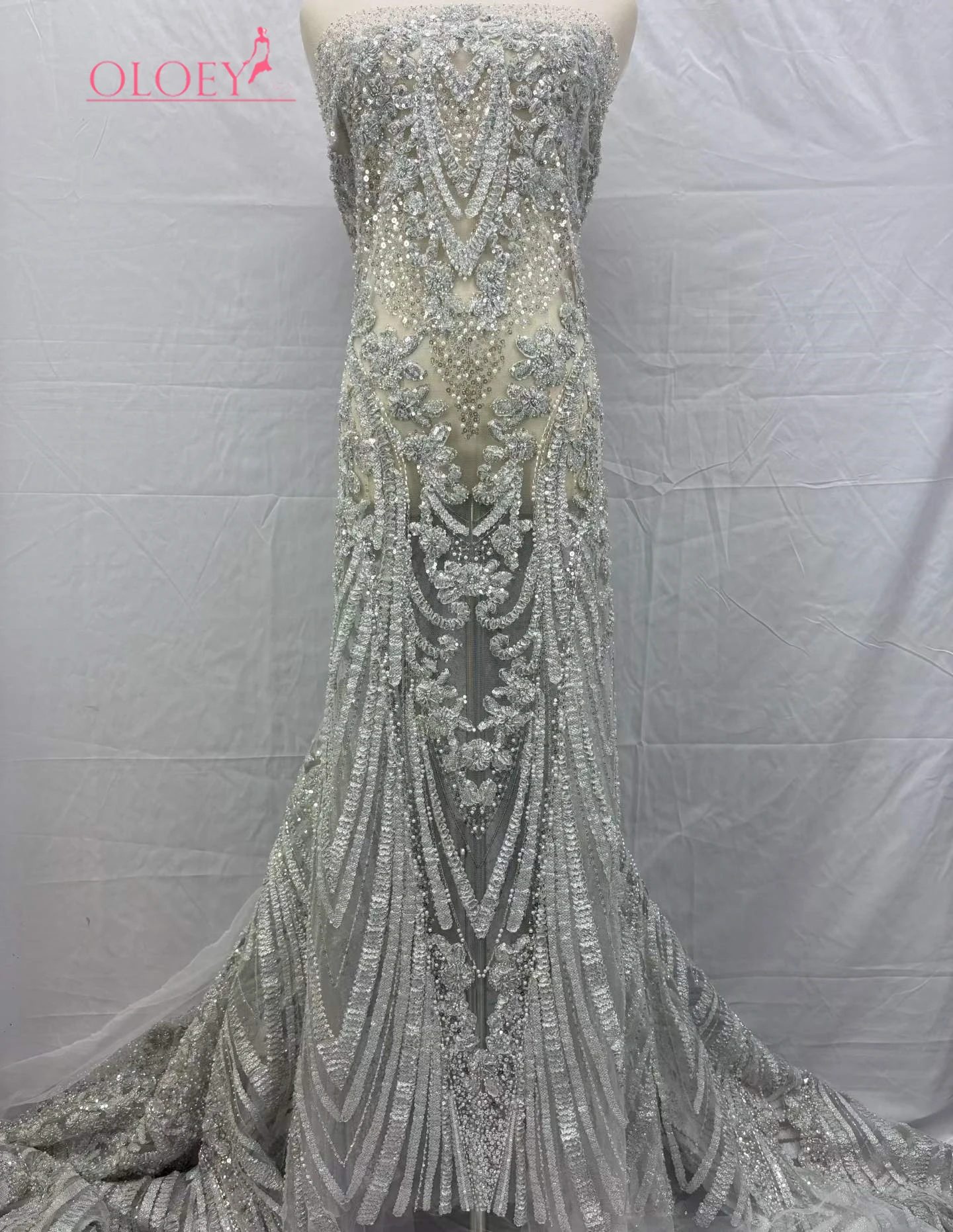 OLOEY Luxury African Beaded Lace Bridal Fabric 2026 High Quality French Nigerian Sequins Tulle Material Ladies Wedding Party Dr
OLOEY Luxury African Beaded Lace Bridal Fabric 2026 High Quality French Nigerian Sequins Tulle Material Ladies Wedding Party Dr